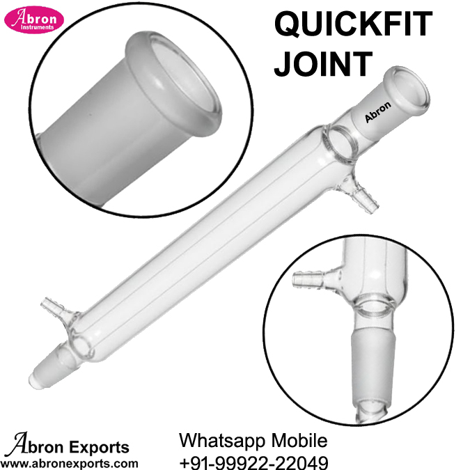 Glass Liebigs Condenser 20cm Double Walled Socket B24 Cone Quickfit For Distillation Borosilicate 5pc Abron AC-455B20Q 